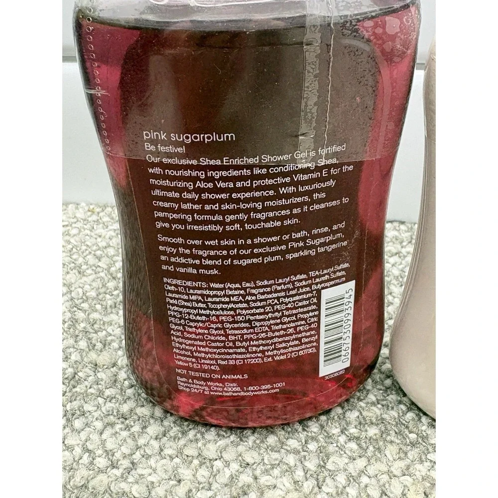 Bath Body Works Sugar Plum Shower Gel Plus Lotion 10 And 8 Oz New Sealed